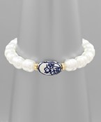  Chinoiserie Caramic Pearl Bracelet