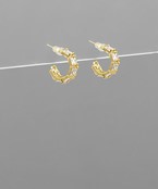  CZ Double Layer Hoops