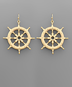  Ship Wheel Earrings