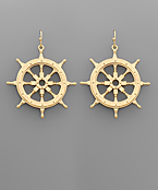  Ship Wheel Earrings