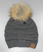  C.C Fur PomPom Beanie