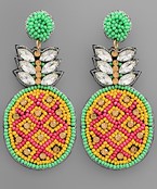  Seed Bead Pineapple Earrings