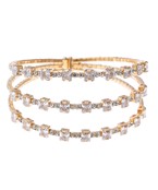 CZ Square 3 Line Cuff