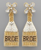 Beaded Champagne Bottle Earrings