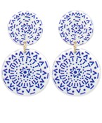  2 Circle Printed Earrings
