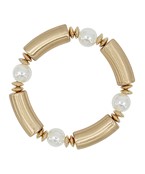  Tube & Pearl Bracelet