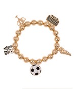  Soccer Cluster Enamel Bracelet