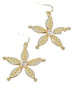  Marquise & Metal Starfish Earrings
