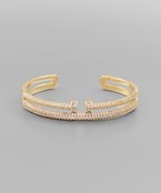  Crystal Double Layer Cuff