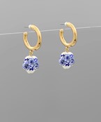 Printed Flower Ceramic Earrings