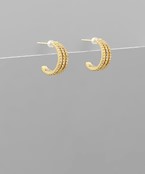  3 Row CZ Hoops