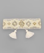  Beaded Diamond Pattern Bracelet