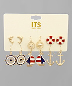  Nautical Earrings Set