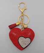  Heart & Tassel Key Chain