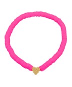  Heishi Bead Heart Bracelet