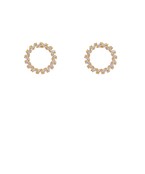  CZ Baguette Circle Earrings