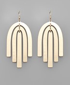  Arch Layered Metal Earrings
