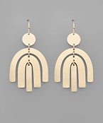  40mm Arch Layered Metal Earrings