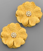  Leather Flower Earrings
