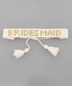  BRIDESMAID Beaded String Bracelet