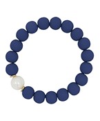  Pearl Accent Clay Ball Bracelet