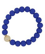  Metal Ball Accent Clay Ball Bracelet