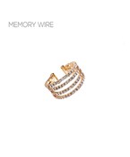  Crystal 4 Row Ring Cuff