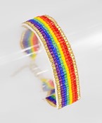  Rainbow Beaded String Bracelet