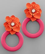  Colored Flower Earrings