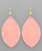  Leather Feather Dangle Earrings