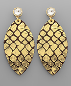  Metallic Snake Marquise Earrings