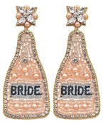  BRIDE Champagne Bottle Earrings