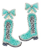  HOWDY Beaded Boots Earrings