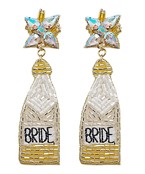  BRIDE Champagne Bottle Earrings