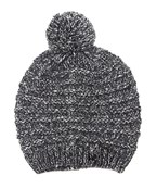  Stripe Texture Knit PomPom Beanie