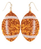  Glitter Football Earrings