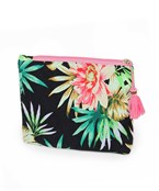  Tropical Print Cosmetic Bag