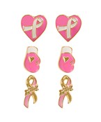  Epoxy Breast Cancer Earring Set