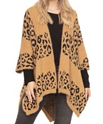 Leopard Print Ruana