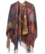  Rustic Color Block Ruana