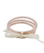  3 Row Bead Metal Tube Bracelet