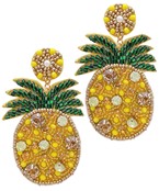  Beaded & Jeweled Pineapple Earrings