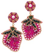  Beaded Strawberry Earrings
