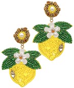  Sequin Lemon Earrings