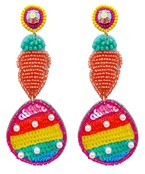  Beaded Easter Egg & Carrot Earrings
