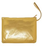  Metallic Faux Leather Pouch