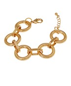  Round & Oval Linked Metal Bracelet