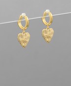  Heart Drop Huggie Hoops