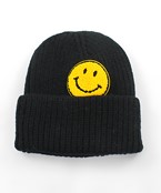  Smile Patch Solid Knitted Beanie