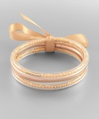  3 Row Tube & Glass Beaded Bracelet